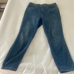 Medium wash high waisted skinny jeans